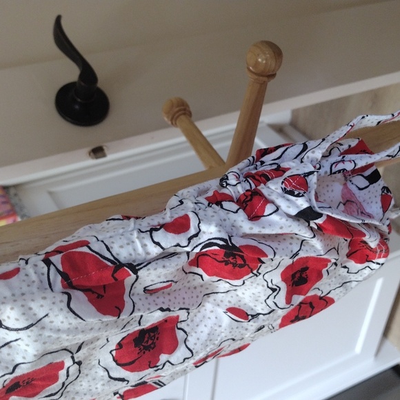 Ethos Paris Organic cotton Cap sleeve Poopy print Knit top and Infinity Scarf. - Picture 7 of 7